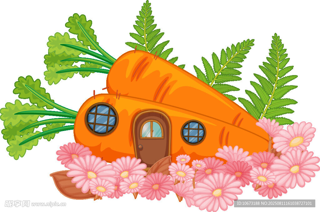 胡萝卜形状的童话小屋