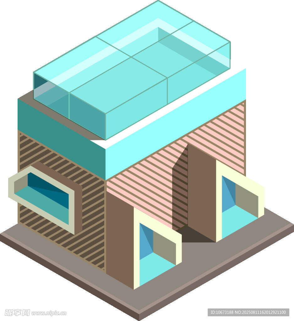 现代简约风格立体建筑模型