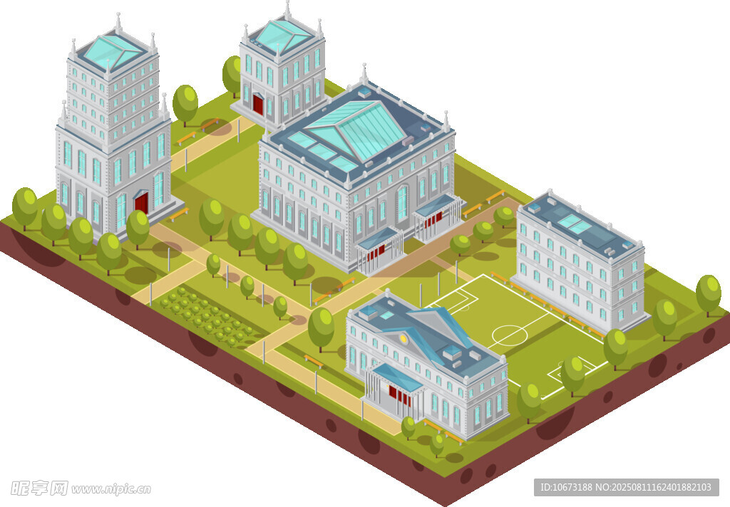 现代城市建筑群俯瞰图