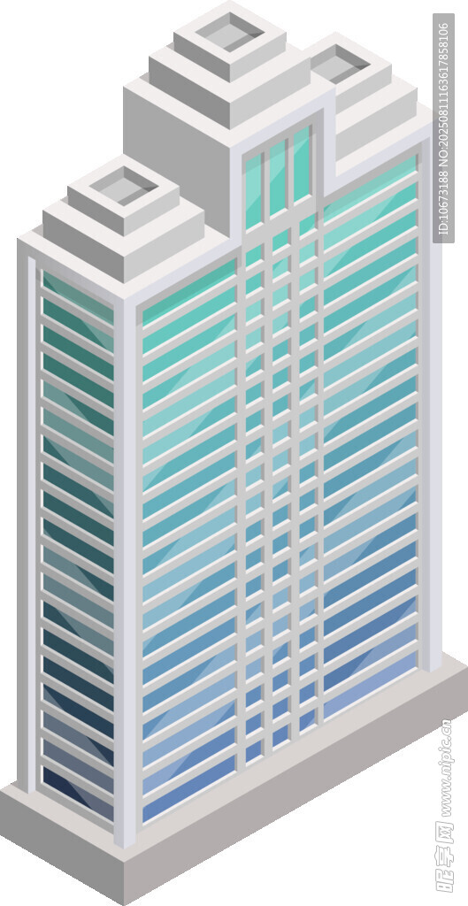 现代高楼大厦建筑模型