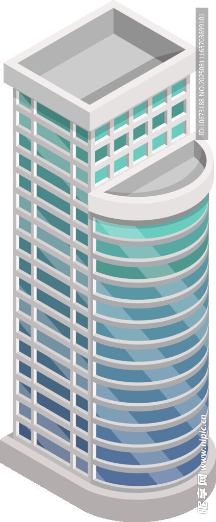 现代高楼大厦建筑模型