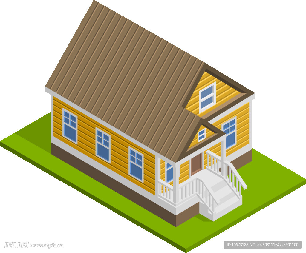 黄色小屋3D立体效果图