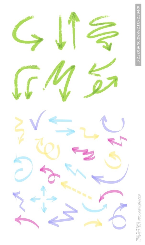 多彩手绘字母图案