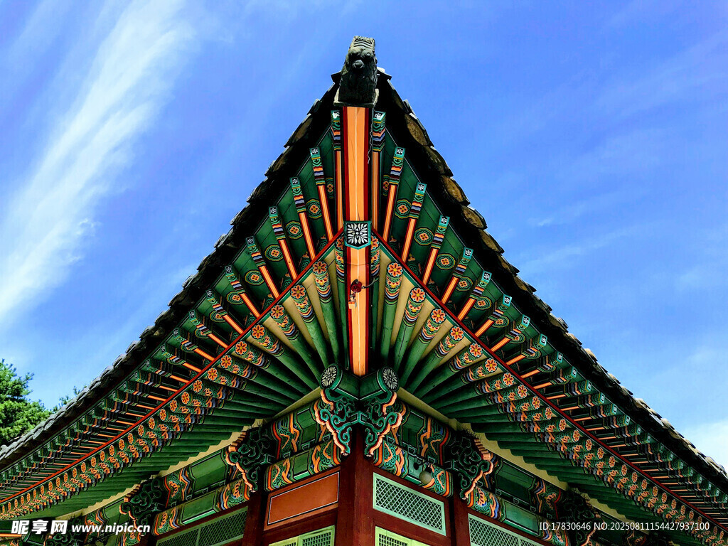 中式古建筑飞檐一角