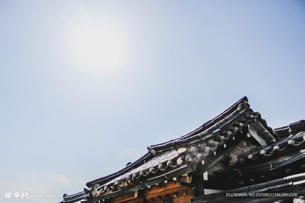 中式古建筑屋檐特写