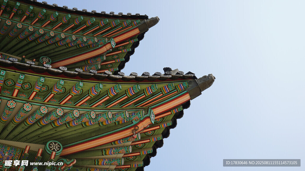 中式古建筑飞檐一角