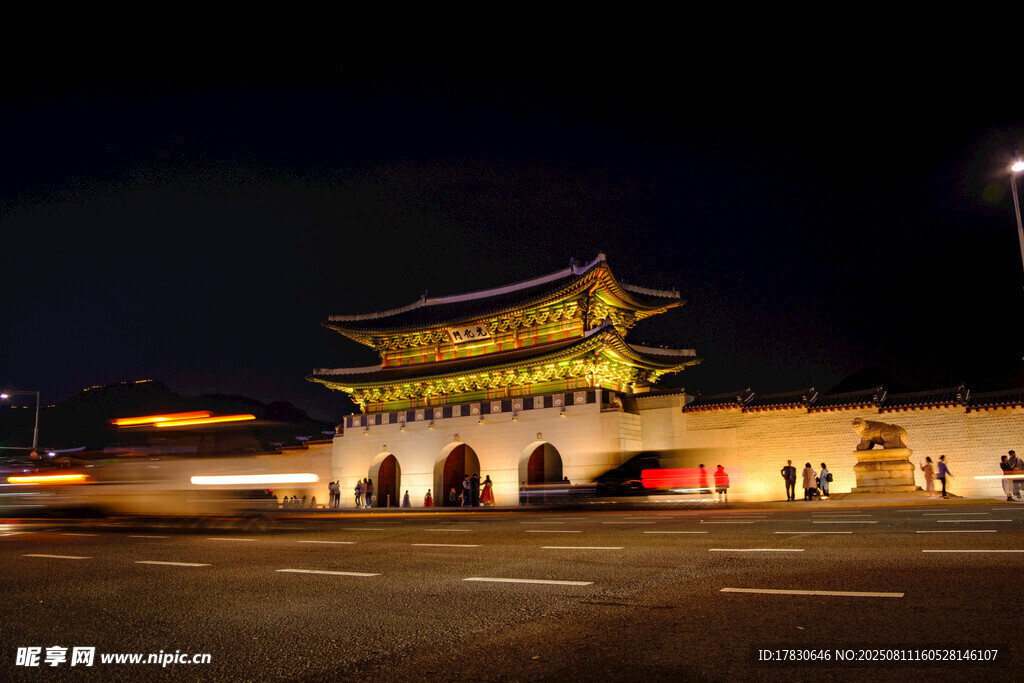 首尔景福宫夜景
