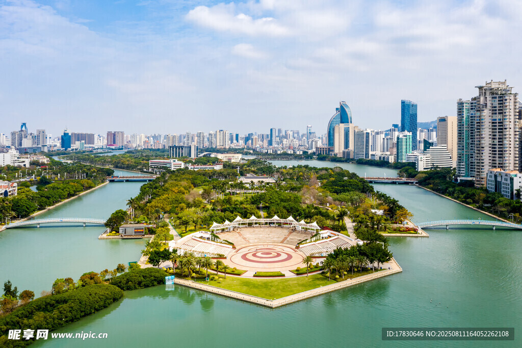 厦门白鹭洲公园全景