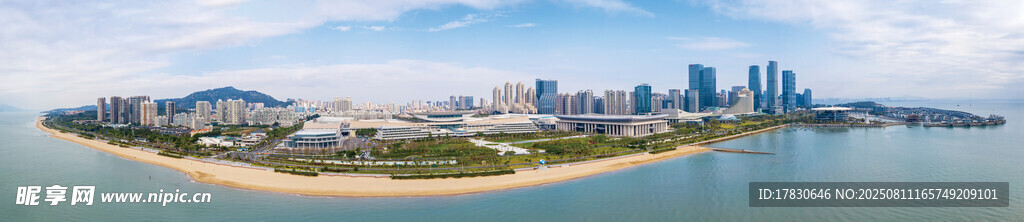 厦门会展环岛路海岸线全景