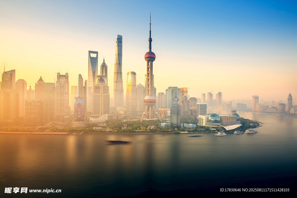 上海外滩城市天际线美景