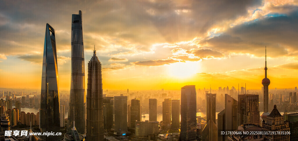魔都黄昏天际线美景