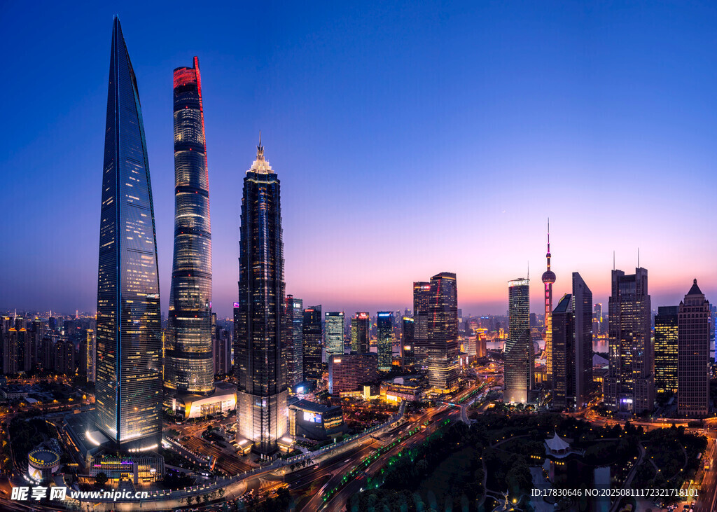 上海璀璨都市夜景