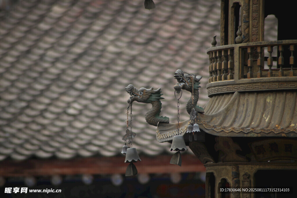 五台山寺庙香炉特写