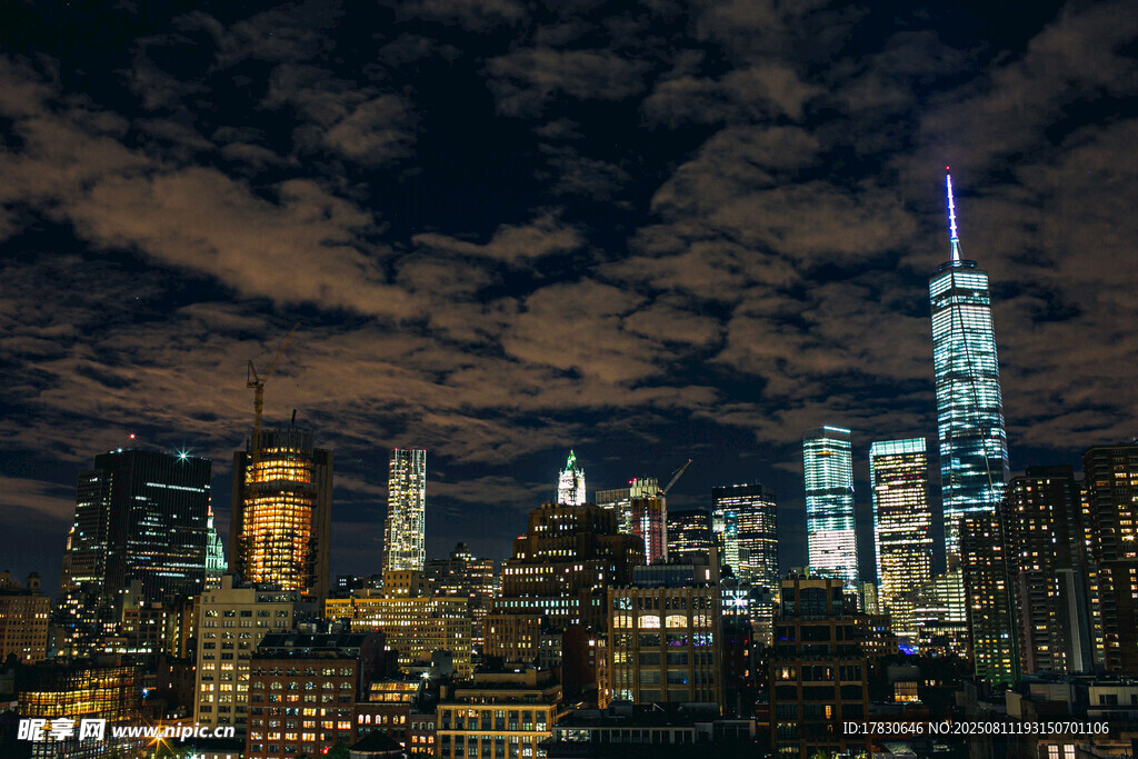 纽约城市璀璨夜景