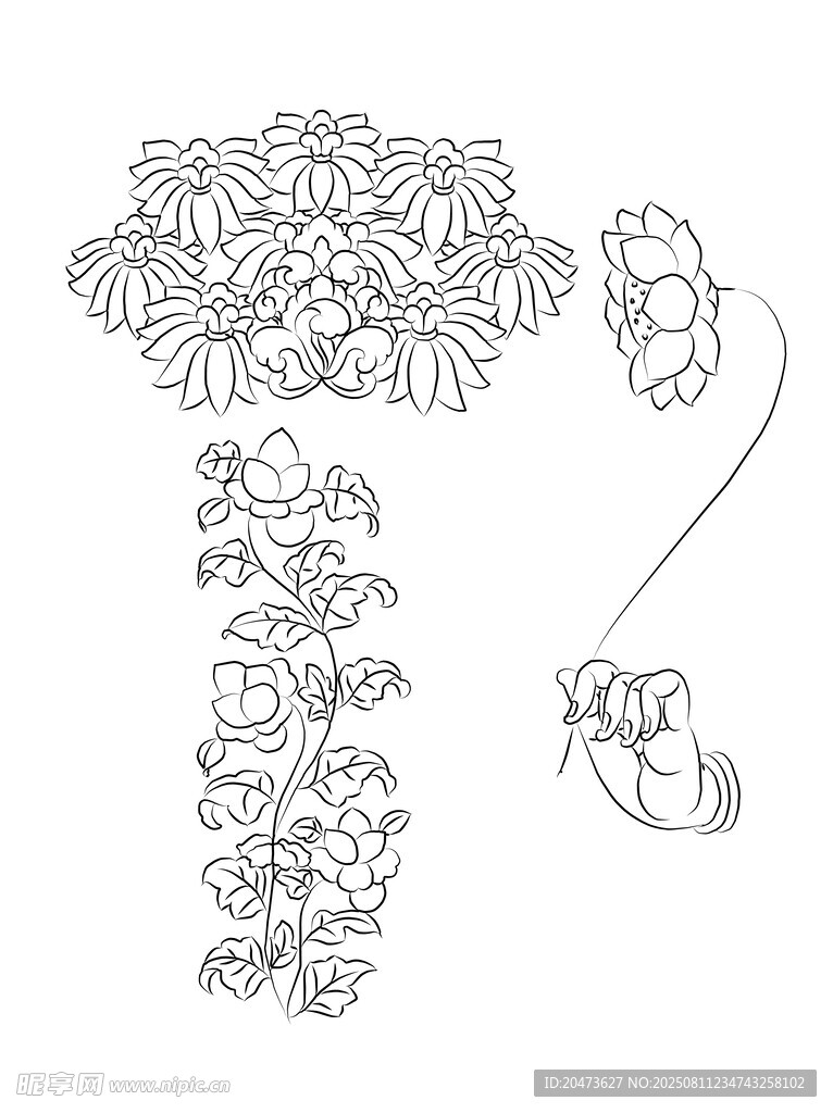 花卉藤蔓装饰图案设计