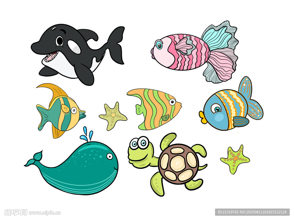 海洋生物插画素材