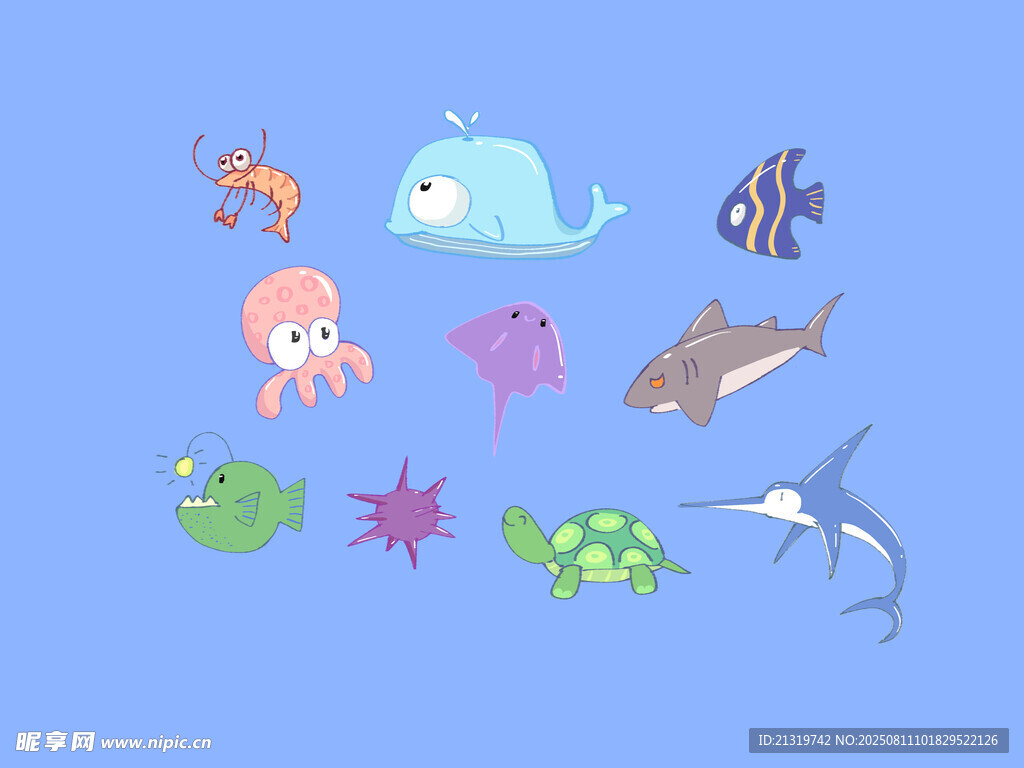 海洋生物插画