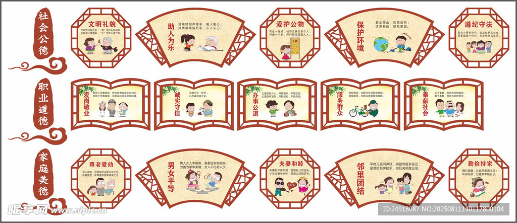 社会公德 职业道德 家庭美德