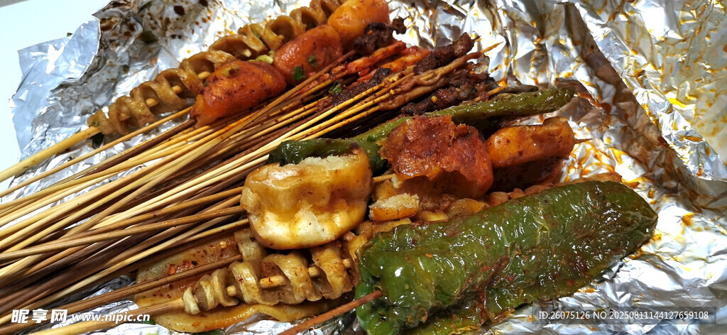 美味烤串诱人色泽