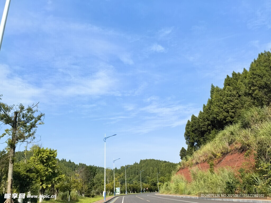 乡村公路与两旁风景