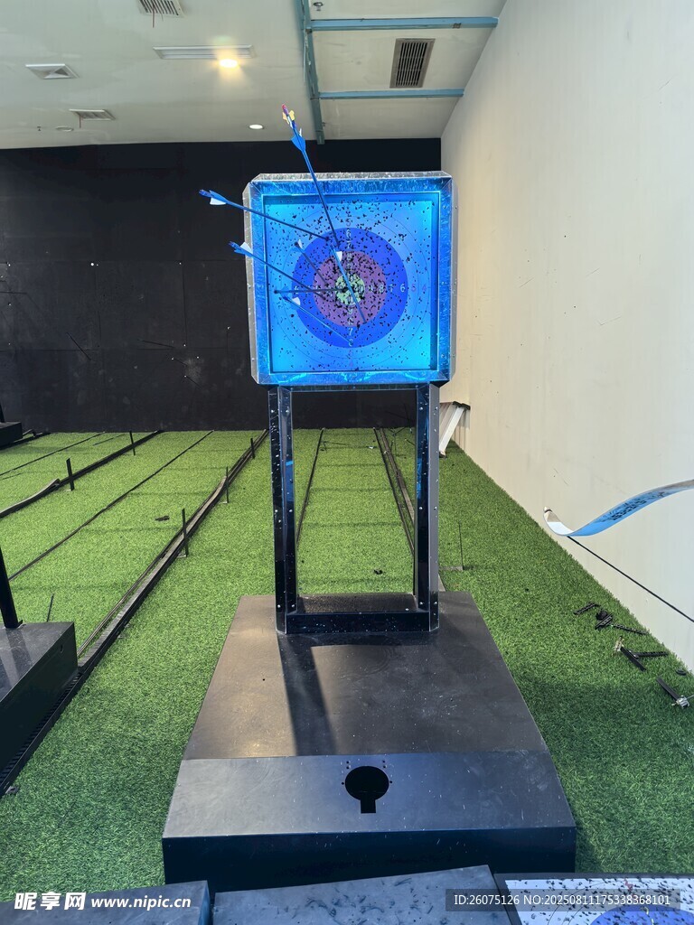 室内射箭靶架及场地展示