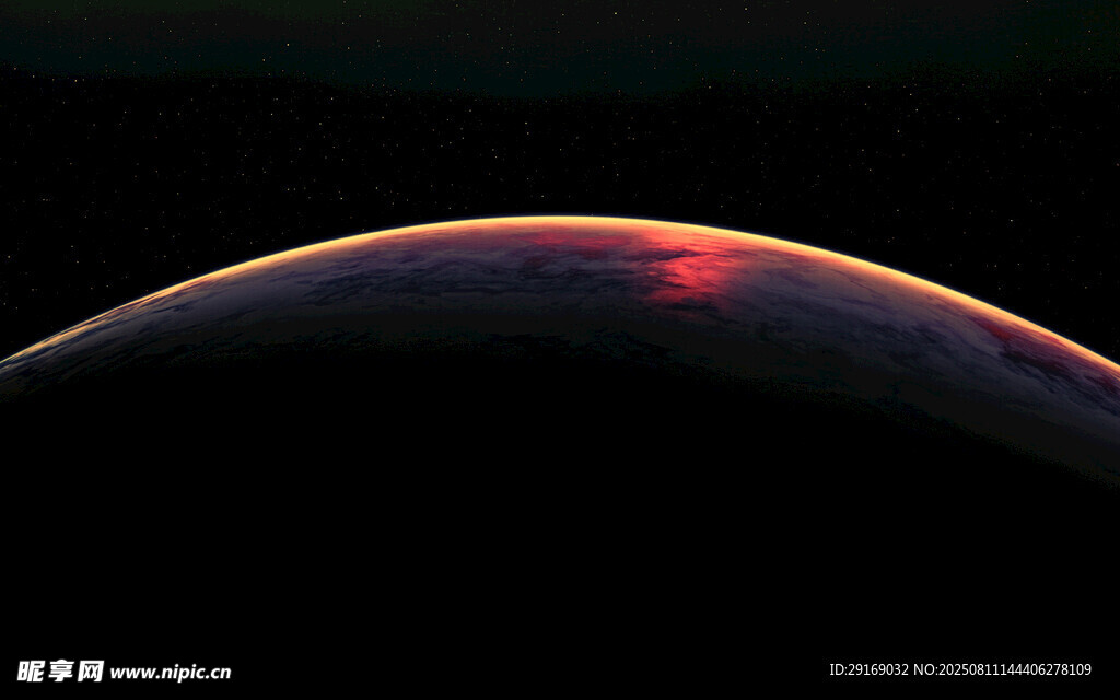 太空中的星球边缘景象