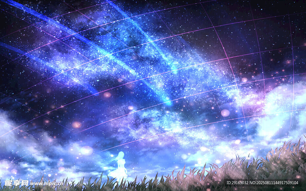 梦幻星空下的绚烂景象