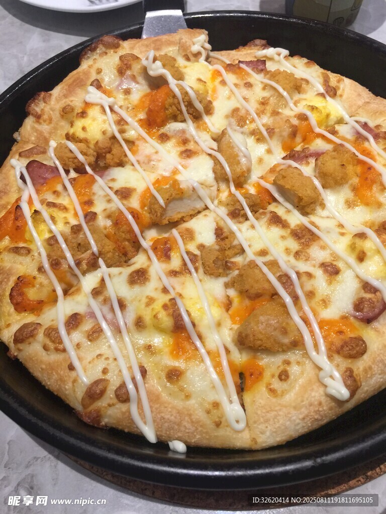 鸡米花披萨