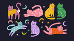 猫咪趣味插画