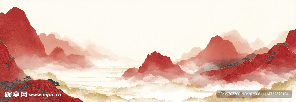 中式水墨画背景