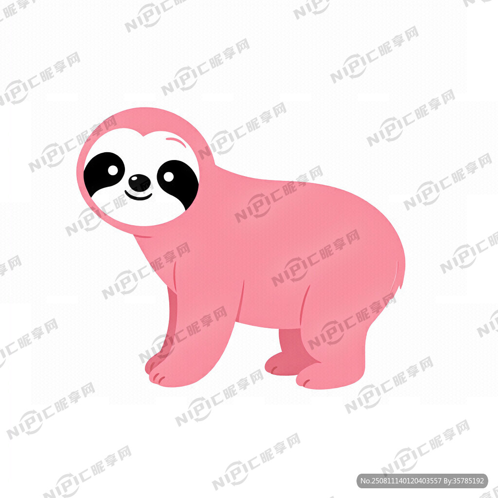 帮我生成一个卡通树懒 可爱一点