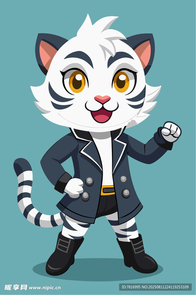 穿制服的帅气小猫