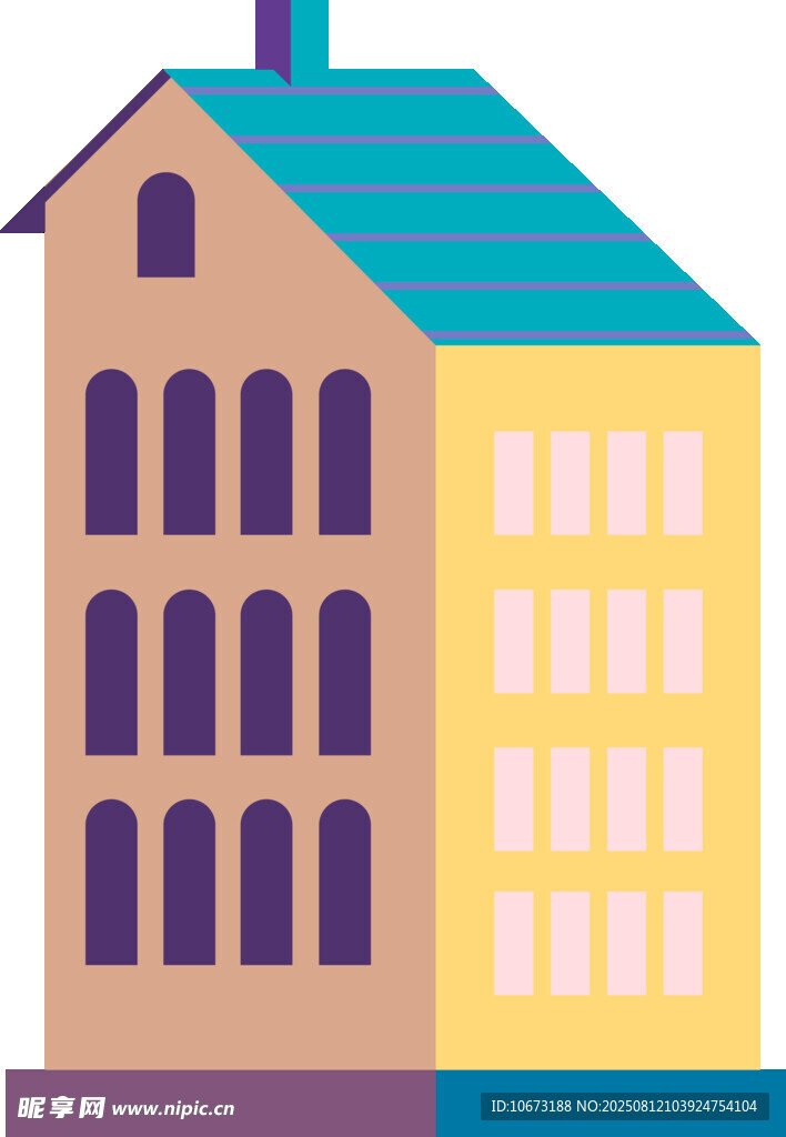 多彩三层房屋建筑图