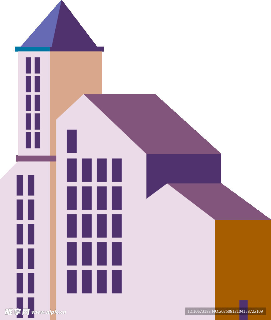 简约风格卡通房屋建筑