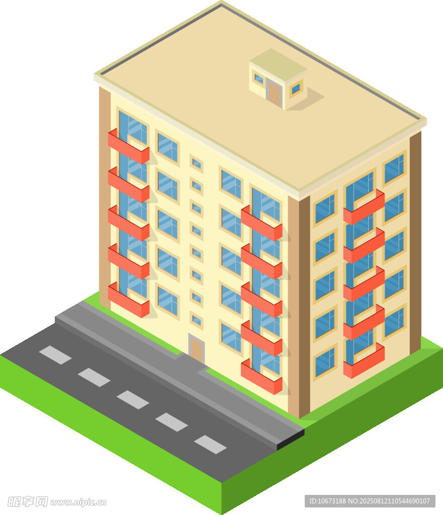 多层居民楼建筑模型