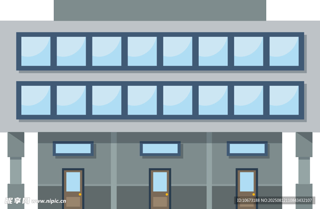 现代风格多层办公建筑