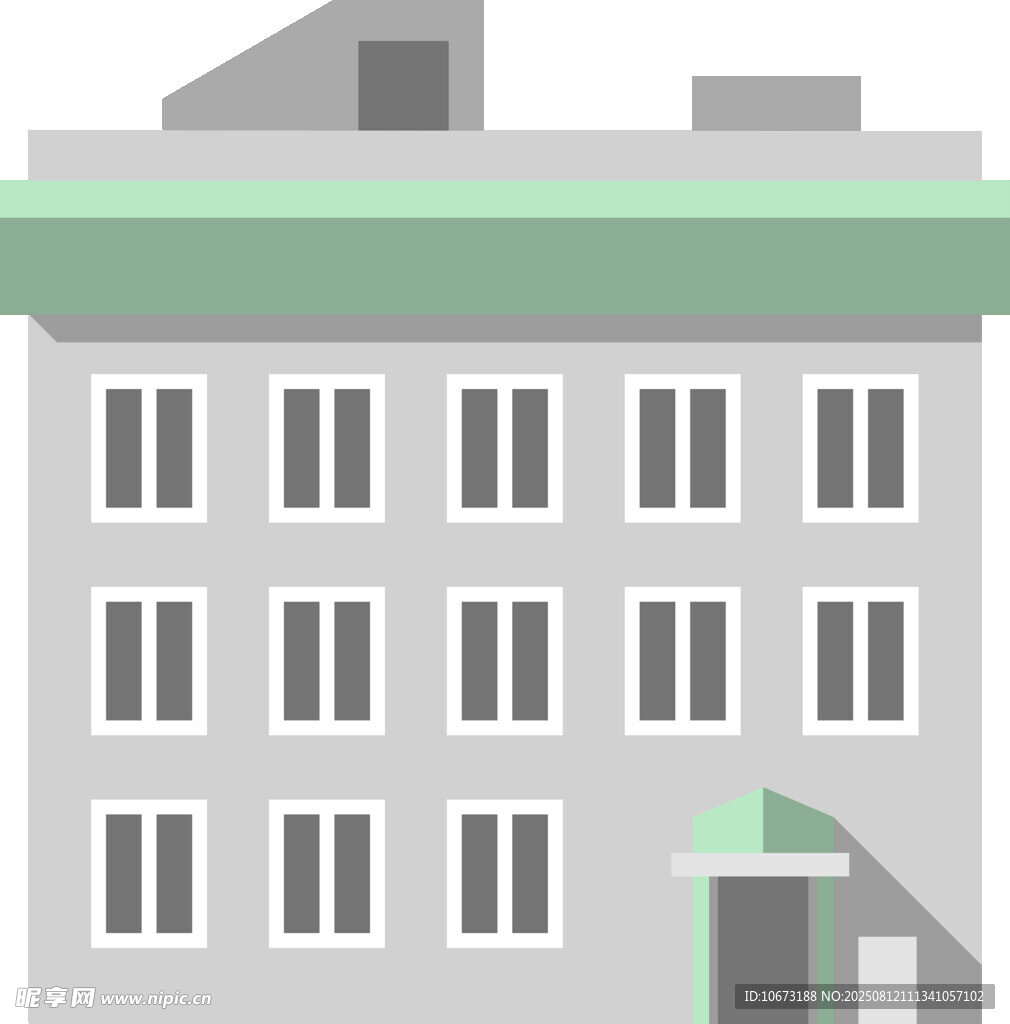 简约风格多层建筑外观