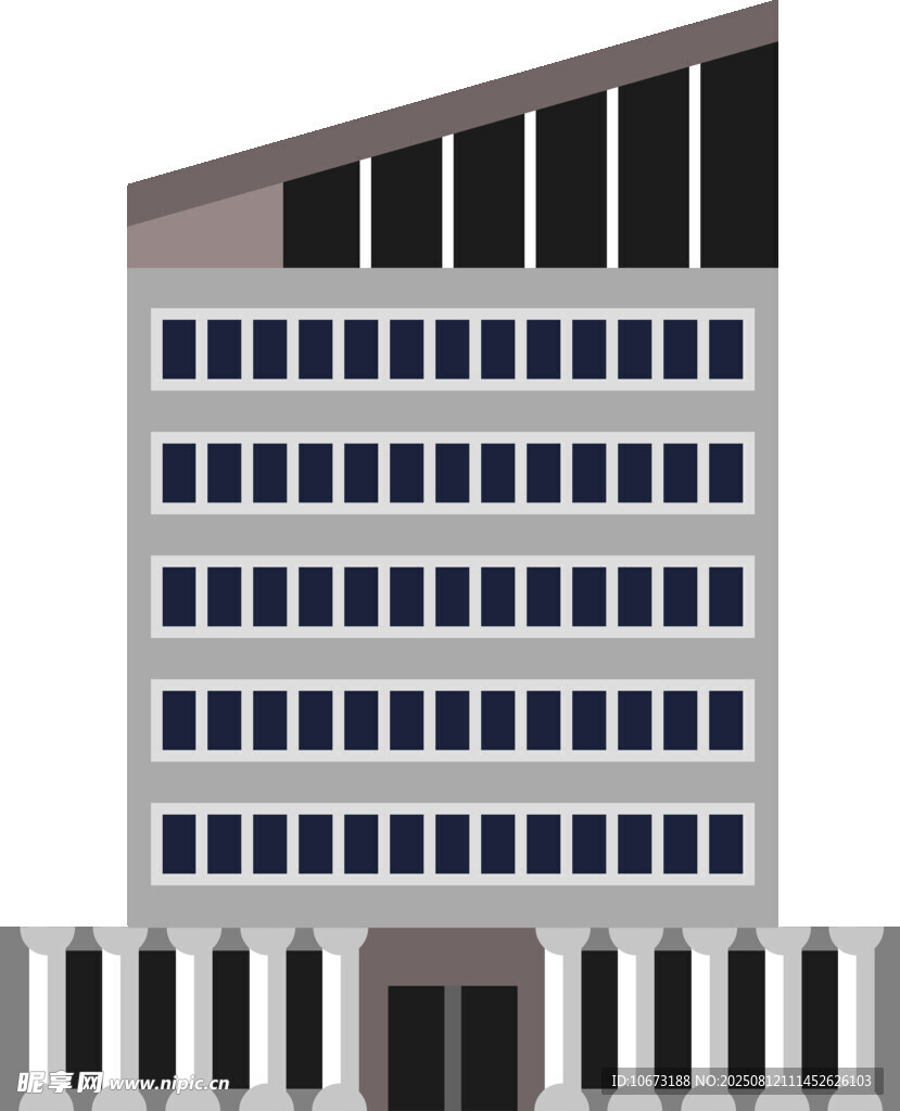现代风格多层办公建筑