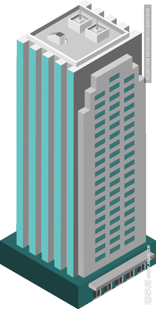 现代高楼大厦建筑模型