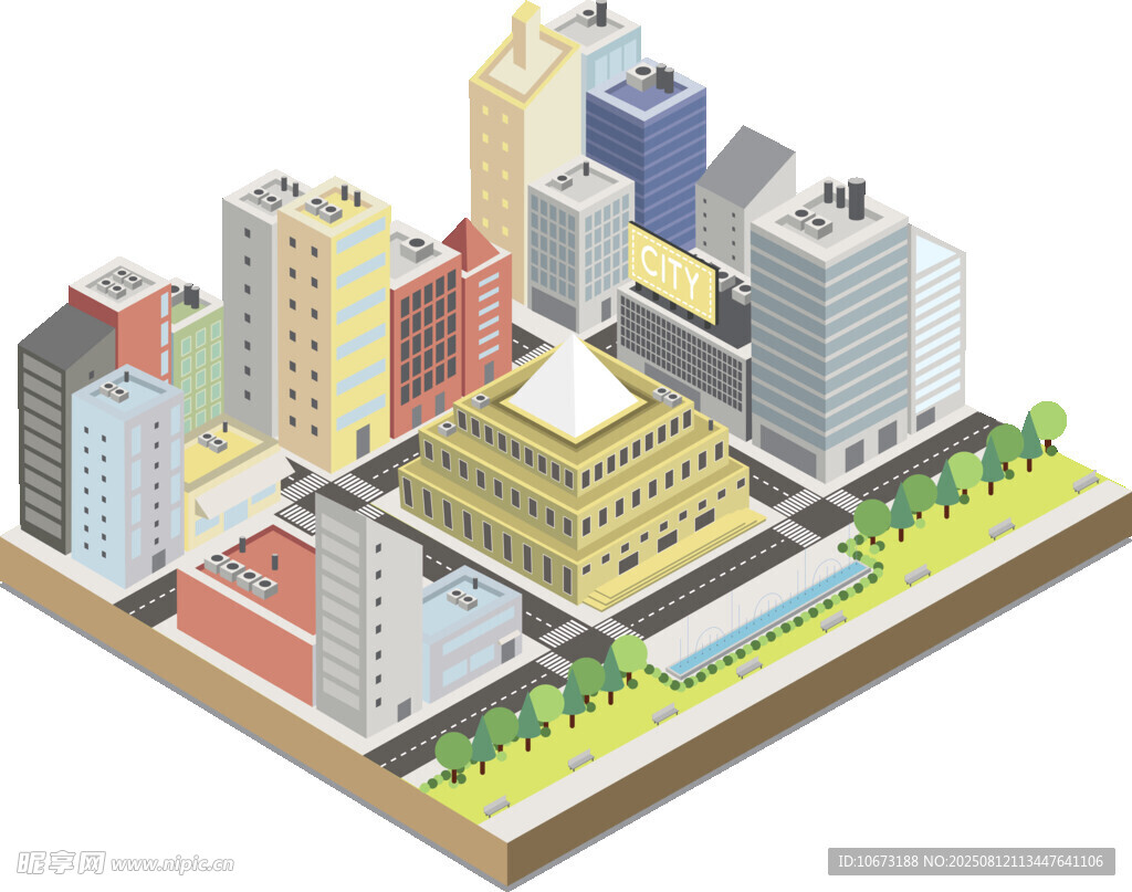 立体城市建筑景观模型