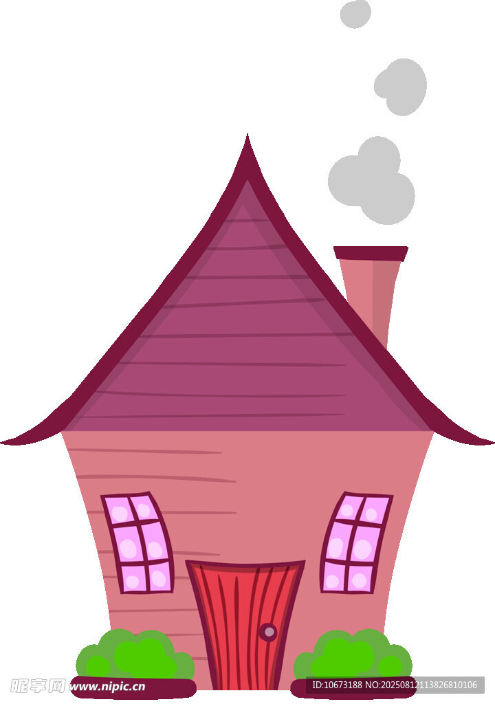 粉色卡通小屋