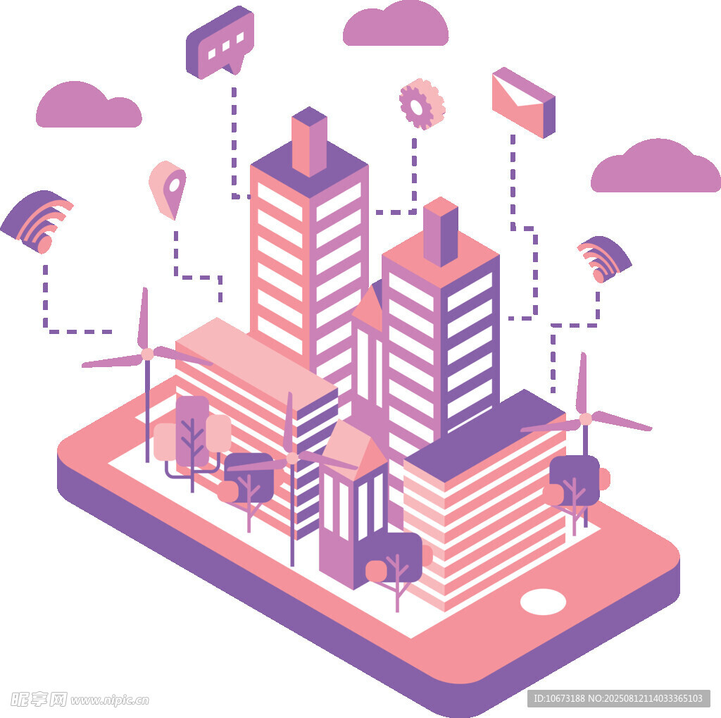 智能城市建筑与科技元素