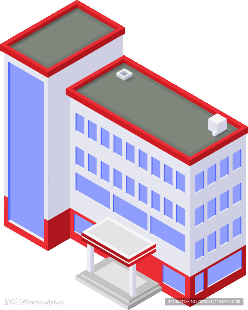 现代多层办公建筑
