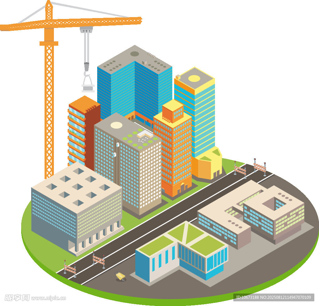 城市建筑施工场景