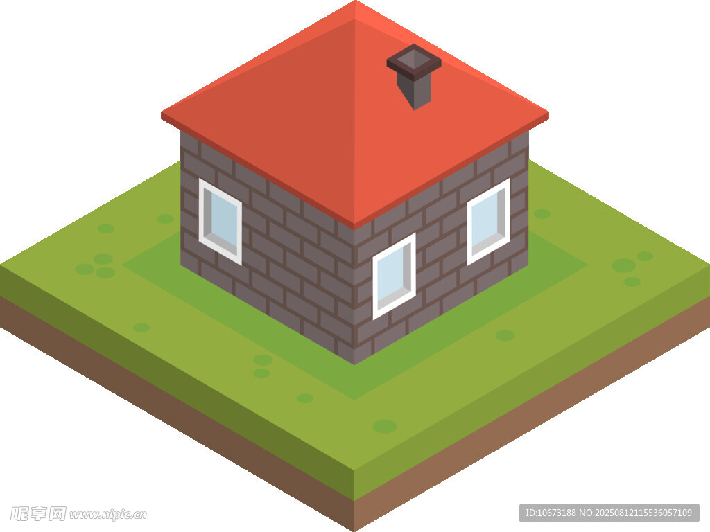 简约小屋清新立体风格