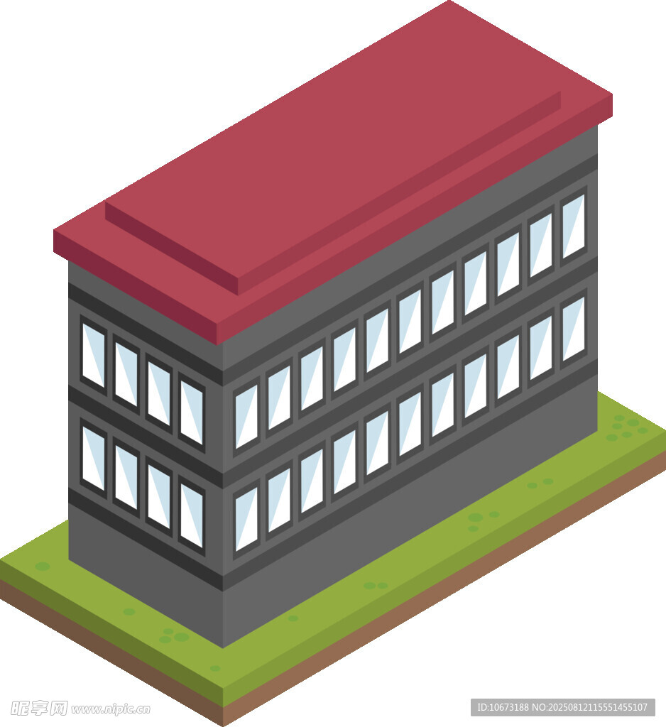 两层建筑3D模型图