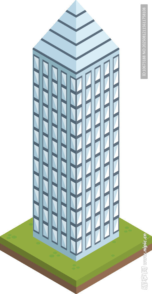 现代等距风格高楼大厦