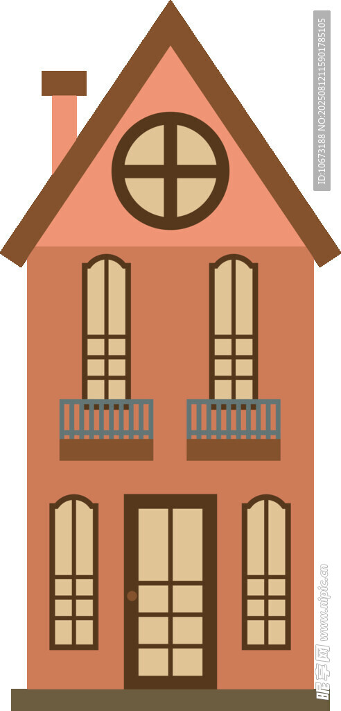 两层粉色小屋外观设计