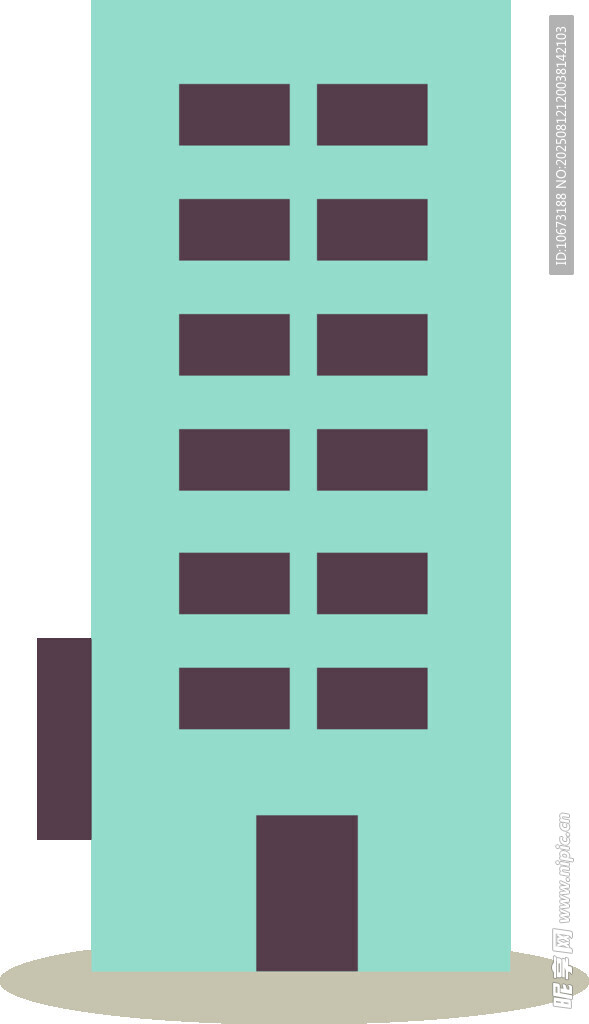 简约风格多层建筑图标