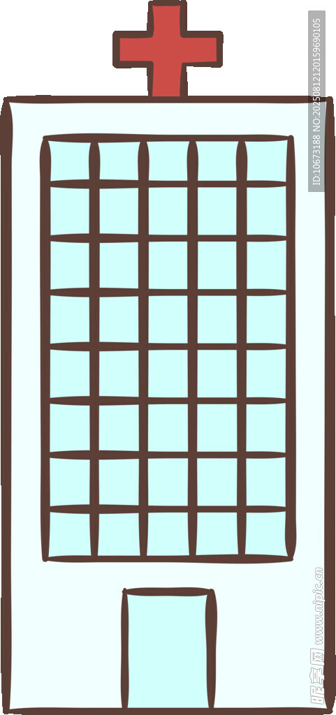 简约风格医院建筑图标